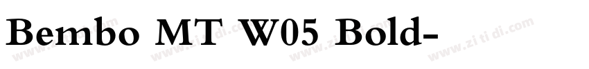 Bembo MT W05 Bold字体转换
